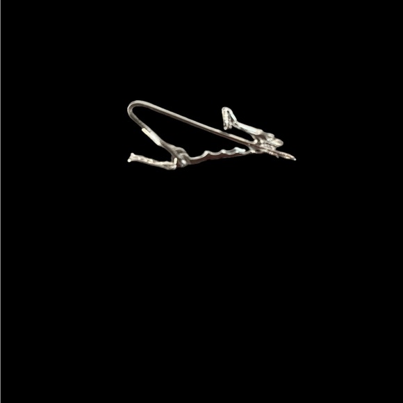 Vintage Tie Clasps Silver & Gold Tone Prop Planes Lot of 3 - Picture 7 of 9